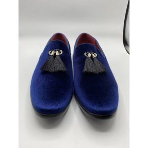 J75 By Jump Slip On Tassel Loafers - Navy Blue Velvet (Size 11)